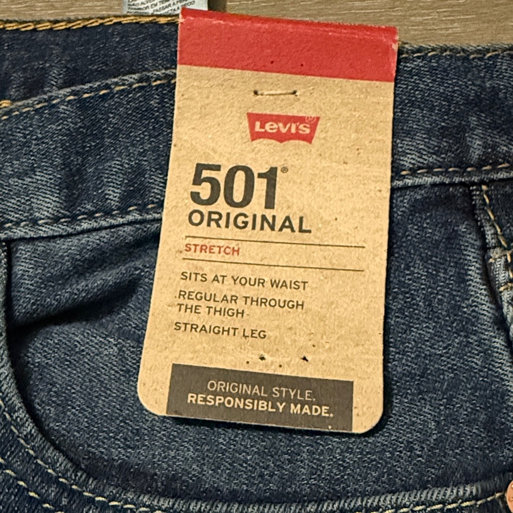 Levi's 501 Original Stretch Jeans in Dark Blue